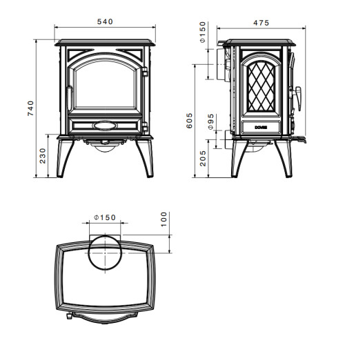 Печь каминная Dovre 540 W