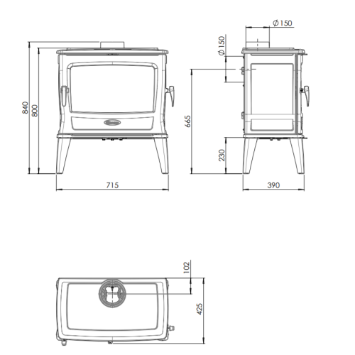 Піч камінна Dovre TAI 55WD