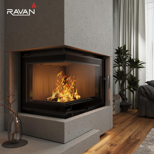 Чавунна камінна топка Ravan IMPERIAL 700 L на дровах 16 кВт