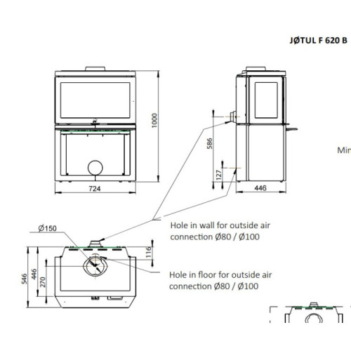 Піч камін Jotul F 620 B BP