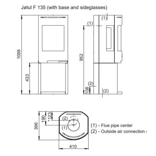 Печь камин Jotul F 135