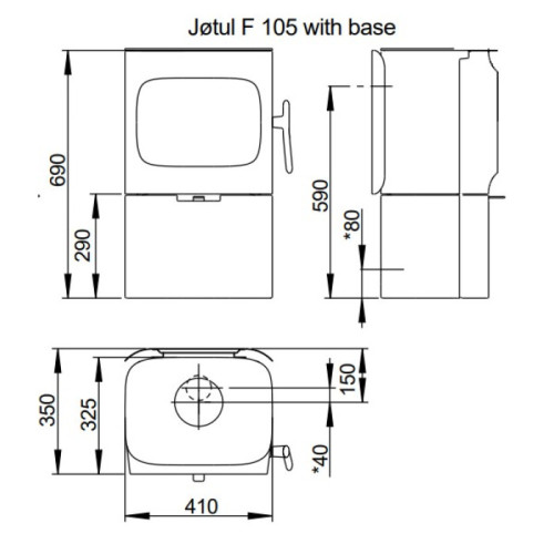Печь камин Jotul F 105 R B