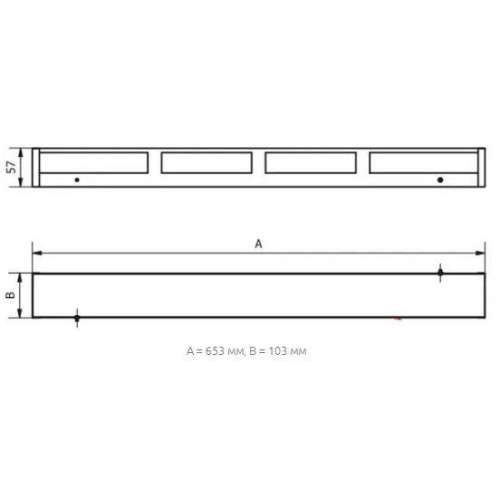 Маскувальна решітка Darco Ventlab LOFT 650x100 мм, чорна: продаж, ціна у Львові. Комплектуючі для печей і камінів від 