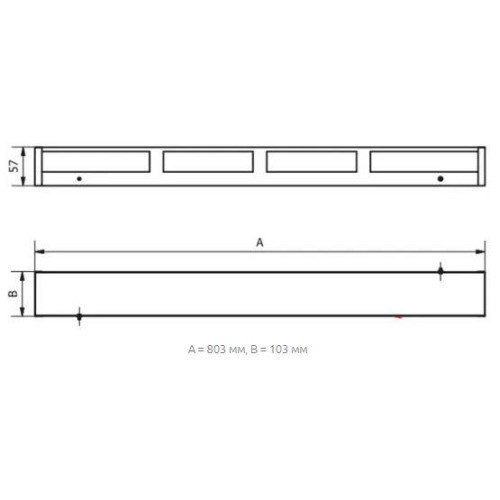 Маскувальна решітка Darco Ventlab LOFT 800x100 мм, чорна: продаж, ціна у Львові. Комплектуючі для печей і камінів від 