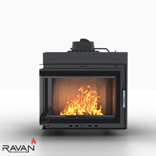 Чавунна камінна топка Ravan IMPERIAL 600 L на дровах 8 кВт