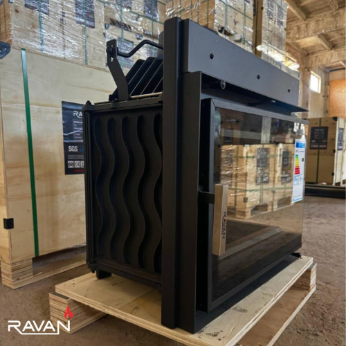 Чавунна камінна топка Ravan IMPERIAL 600 L на дровах 8 кВт