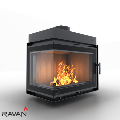 Чавунна камінна топка Ravan IMPERIAL 600 L на дровах 8 кВт