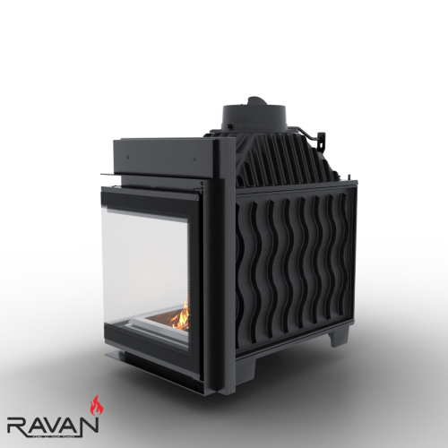 Чавунна камінна топка Ravan IMPERIAL 600 R на дровах 8 кВт