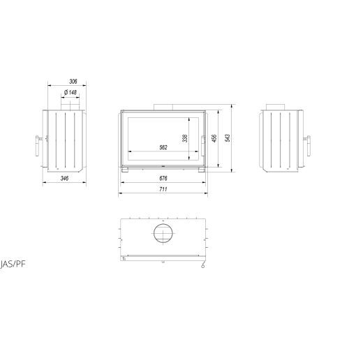 Камінна топка Kratki JAS 6 (7,0 кВт)