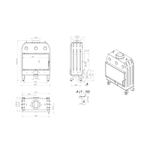 Камінна топка SAVEN Balance  80х50 (12,0 kW) ECO