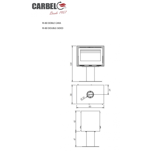 Сталева піч Carbel RI-80 Doble Cara тунельна