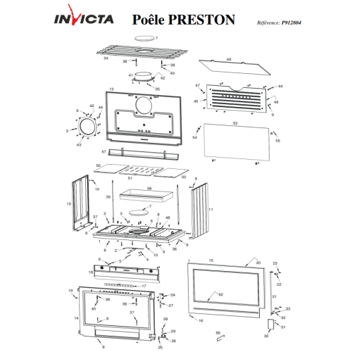 Піч камінна Invicta Preston antracyt: стиль і ефективність