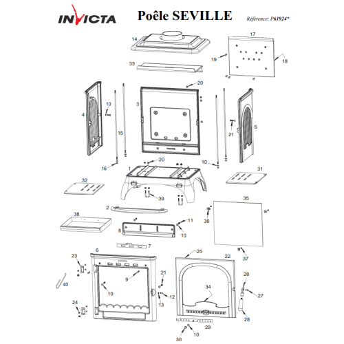 Піч камінна Invicta Seville 2 antracyt: зручність і стиль у вашому домі
