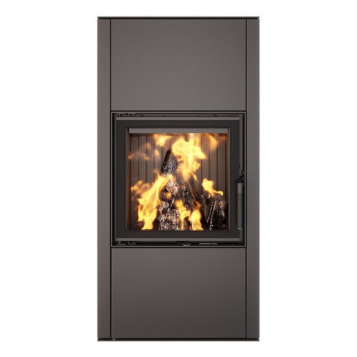 Эффективная и стильная печь камин SAVEN Vatra XL 50x50 Black ECO